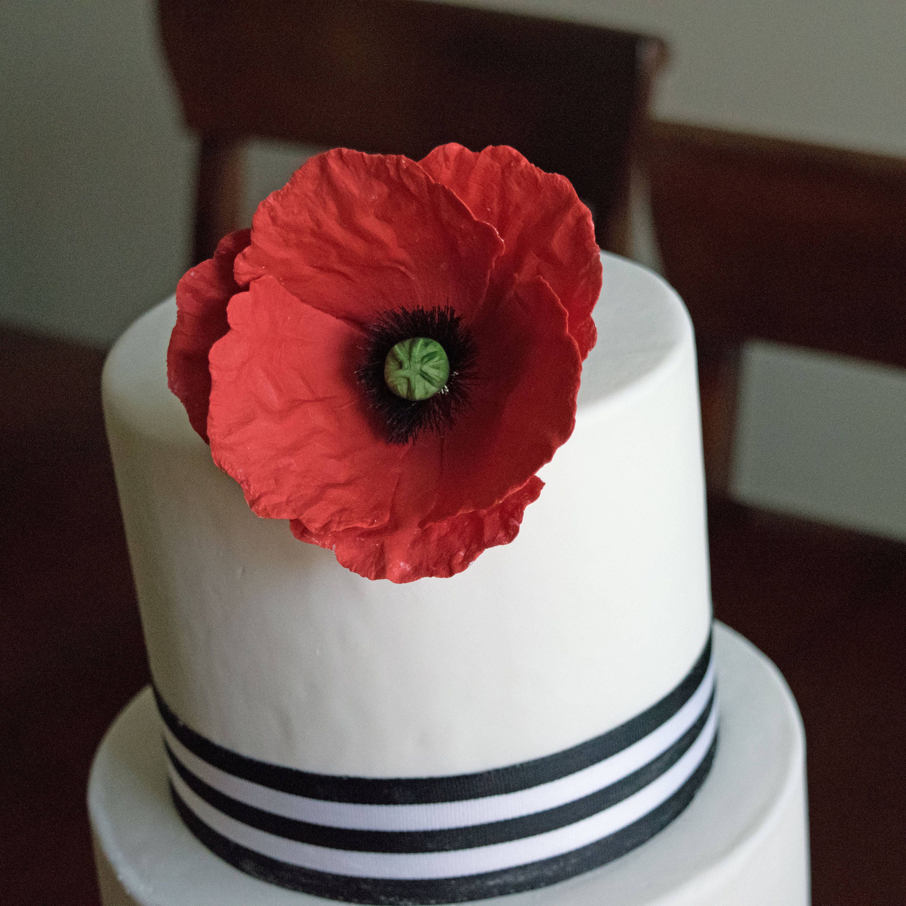 Red Poppy Cake Decorations Red Poppy Cake Decorations