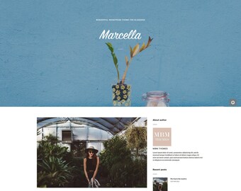 Sensible tema para WordPress - Marcella - Blog Template - paralaje - opciones de Theme - Google Fonts