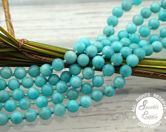 Peruvian Amazonite 9-10mm round beads (ETB01093)