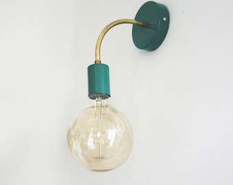 Mid Century green wall sconce light - Lighting Ponz Home Design