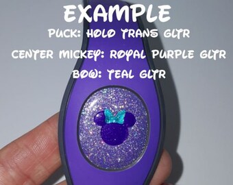 2.0 Magic Band Puck Decal, glitter vinyl, transparent glitter vinyl, glossy vinyl, patterned vinyl