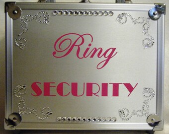 Clear Rhinestone Wedding Ring Security Briefcase