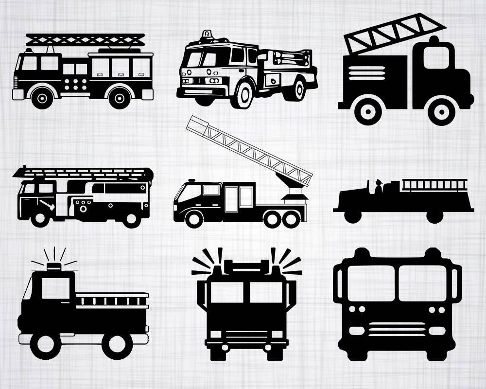 Download Fire Truck SVG Bundle Firetruck SVG Firetruck Clipart Cut
