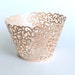 12 pcs Beautiful Rose Gold Filigree Cupcake Rose Gold Lace Wedding Filigree Liners Liner Baking Cup Cupcake Wrapper Wrappers