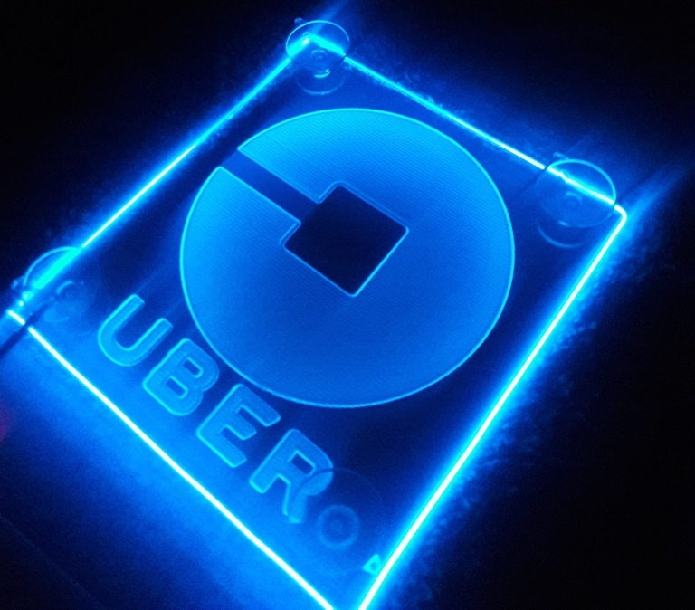 Uber New logo Lyft Car sign Acrylic engraving with AA