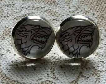 House Stark silver earrings