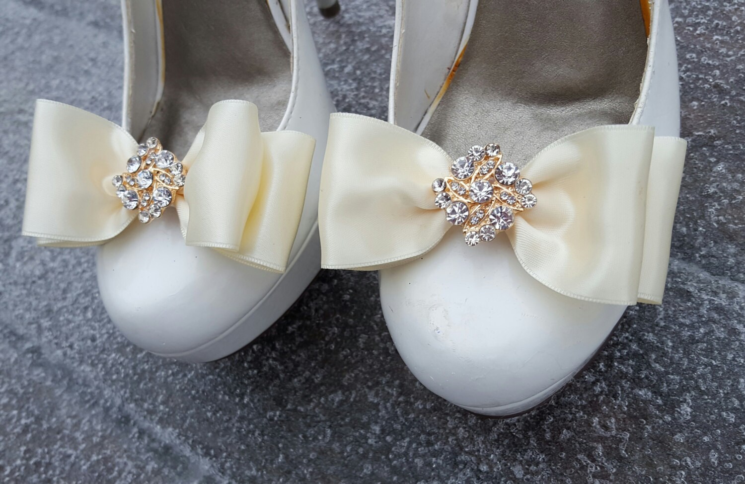 Wedding Shoe Clips Satin Bow Shoe Clips Bridal Shoe Clips