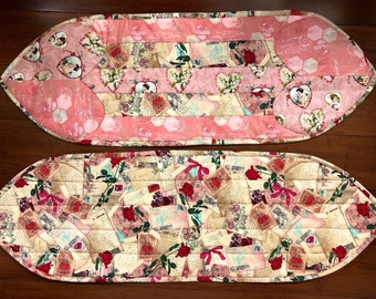 Valentine's Day table runner / dresser scarf 12" x 34" or 12" x 36 1/2"