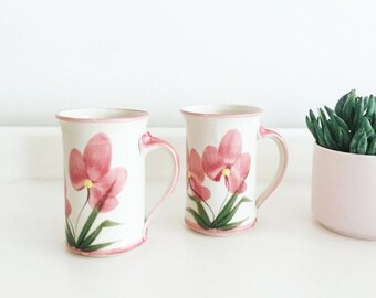 Pair of pottery mugs