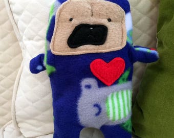 Siggi ~ The Pug-Jama Party Bummlie ~ Stuffing Free Dog Toy - Ready To Ship Today