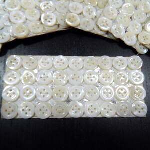 1 Card of 36 Vintage French Mother-of-Pearl Buttons