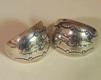 Native American Sterling Pierced Earrings