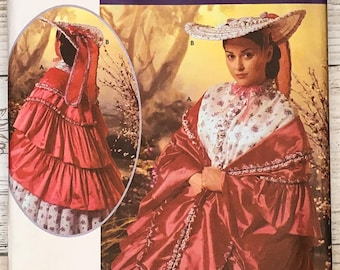 Simplicity 5444 UNCUT Misses' Civil War era Mantle and Hat One Size