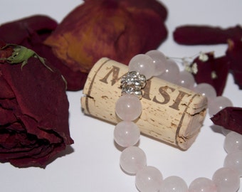 Rose Quartz Crystal Bracelet - ETERNAL LOVE -