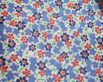 Vintage Floral Feedsack Fabric