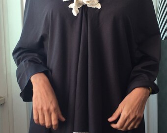 summer poncho in dark gray