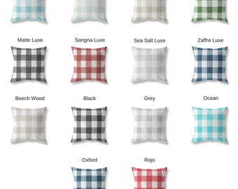 Buffalo Pillow Cover - Premier Prints Outdoor Anderson - Farmhouse Pillow Covers for your Outdoor Patio Decor - Large Buffalo Check Pattern