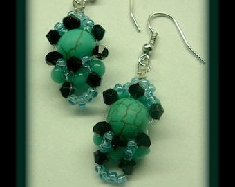 Turquoise beaded dangles (December)