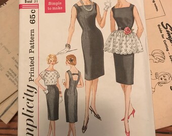 Simplicity junior and misses's dress with detachable peplum and jacket