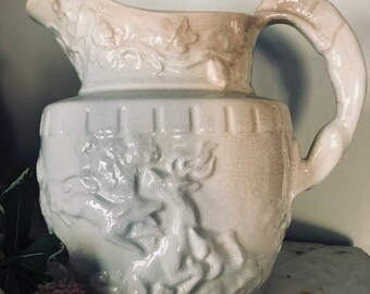 White Ironstone pitcher