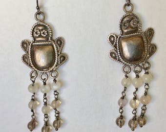 vintage sterling dangly bug earrings
