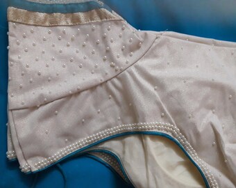 pearl blouse, white blouse