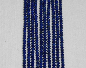 Lapis, Lapis Rondelle, Faceted Rondelle, Grade AA, Semi Precious, Gemstone Rondelle, Sparkle Bead, Half Strand, 5 mm, AdrianasBeads