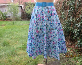 Pleated Skirt / Pleated Skirts / Circle Skirt / Skirt Floral / Skirt Vintage / Size EUR40 / 42 / UK12 / 14
