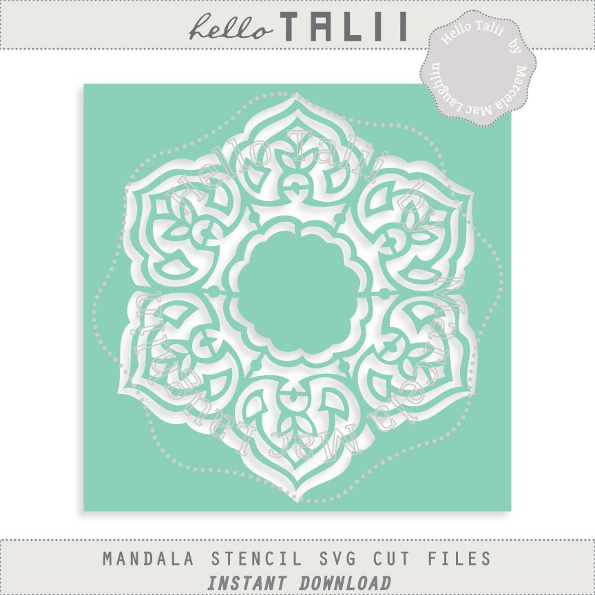 Download Mandala DIGITAL Stencil SVG Cut file + Clipart- Decorative ...