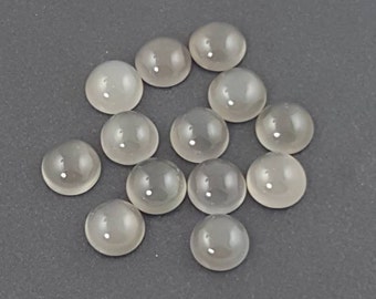 8mm Silver Moonstone Cabochon, calibrated, moonstone, silver moonstone cab, small cabochon, round cabochon, moonstone cabochons, mgsupply