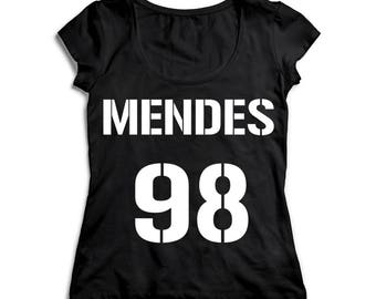 Shawn Mendes 98 women's t-shirt deep neck black / Daily wear / Casual / Party shirt / Active /Gift for her