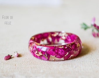 Real Rose Ring Terrarium jewelry Real flower ring, Botanical resin ring, Flower jewelry, Nature resin rose ring, Botanical Ring