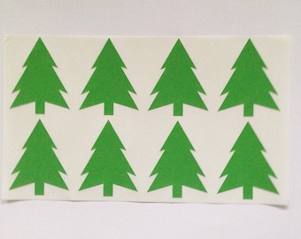 Christmas Tree Stickers - Set of 16, Planners, PL, Project Life, Snail Mail, Mail Art