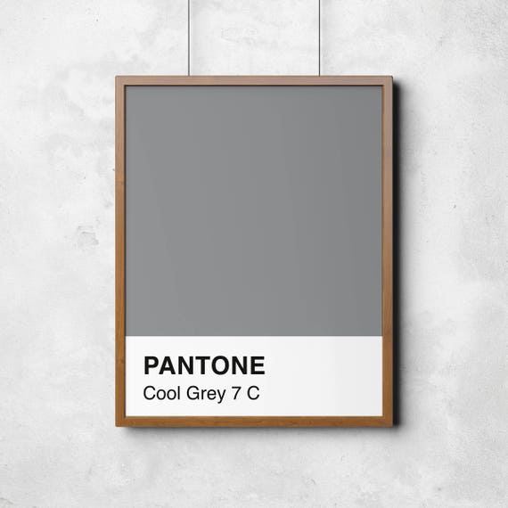 Pantone Print Cool Grey 7c Printable Art Colour Swatch