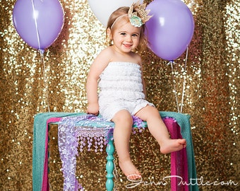 Gold Shimmer Sequin Fabric Photography Backdrop
