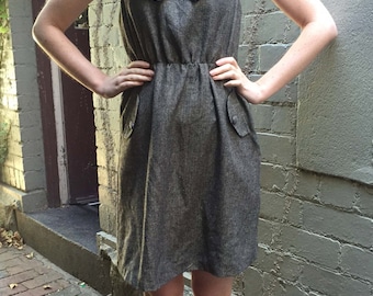 Brown Tweed Peter Pan Collar Dress