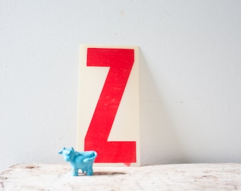Vintage Letter Z - Red Marquee Plastic Letter Z Vintage Marquee Sign Vintage Sign Z Sign