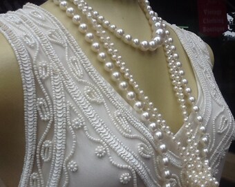 1920s Charleston Style CreamFlapper Dress