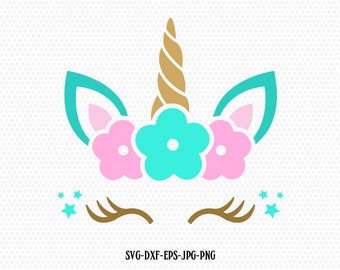 unicorn svg, unicorn eyelashes, unicorn birthday svg, Magical unicorn svg,, unicorn face svg, Cricut, Silhouette Cut File, SVG DXF EPS