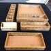 Yardstick Ruler Boxes..(Set 5)...Handmade Ruler Boxes...Yardstick Trays..