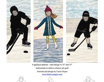 Appliqué Quilt Pattern - Fun on Ice - Digital Download