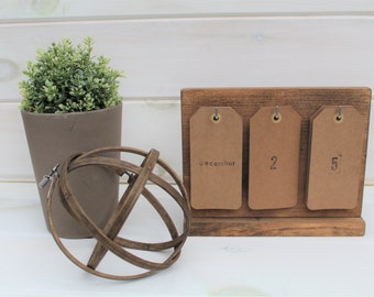 Desk Calendar. Wooden Perpetual Calendar. Wooden Calendar. Perpetual Calendar. House Warming Gift. Wedding Gift. Christmas Gift.