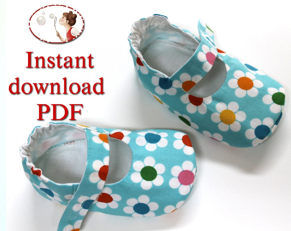 Instant download Sewing Pattern. Baby Lilly shoes. PDF. DIY.