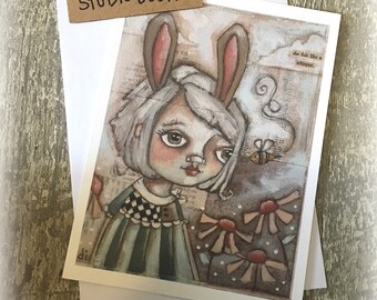 New! STUDIO DUDA ART mini print/frameable greeting card on velvety bright paper - "Like A Whisper" - 6.5 x 9.75" print