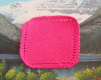 004 CF Knit dish cloth 6 by 6 6.5 by 6.5