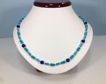 Memorial Day SALE 30% ,Turquoise Necklace, Lapis Lazuli Necklace, Topaz Necklace, Gemstone Necklace , Birthstone Necklace , Birthstone