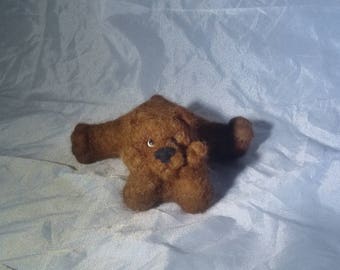 Little Bear - needle felt brown bear : grizzly bear cub
