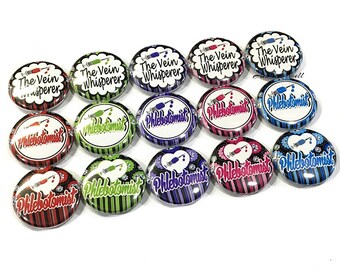 Phlebotomist, 1" Button, Phlebotomist Button, Phlebotomy Party Favor, Phlebotomy Pin, Phlebotomy Flatback, Phlebotomist Gift, Phlebotomy