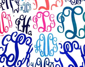 DIY Iron On Monogram Shirt Backpack Sweatshirt Monogrammed Bridesmaid Decals