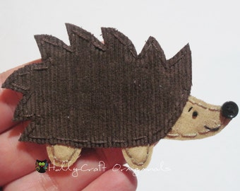 Hedgehog Applique, Hedgehog Scrapbooking Embellishment, Hedgehog, Fabric Hedgie, Hedgie Applique, Patch